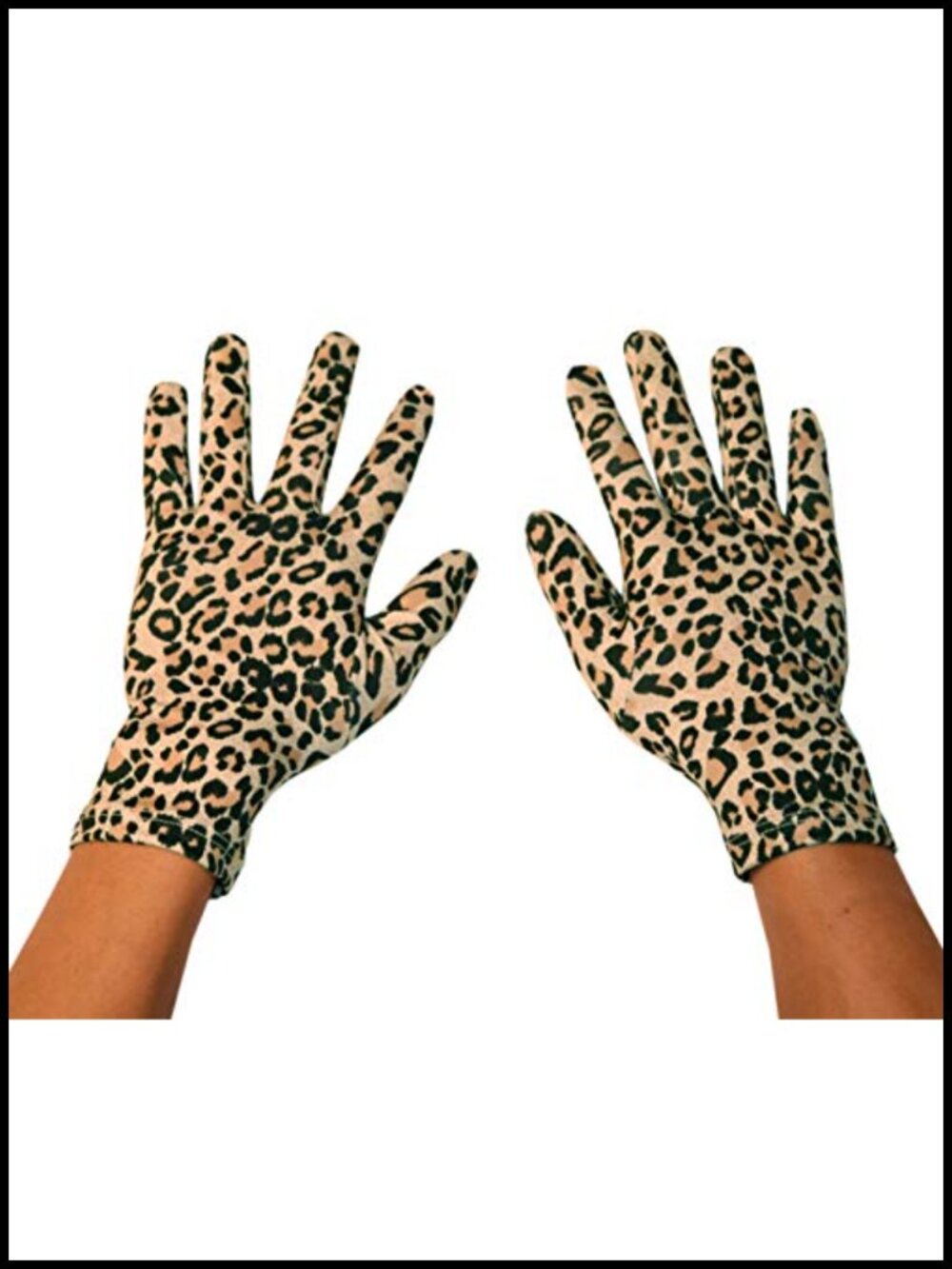 Leopard Spandex Gloves Unisex Stretch Gloves